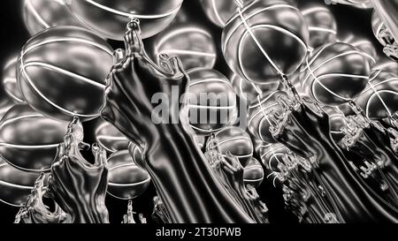 Basketball rotation animation. Design. Neon animation with 3d hands and ...