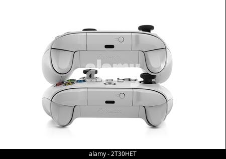 Microsoft Xbox Wireless Controller Robot White wireless gamepad Stock Photo