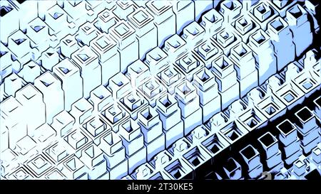 Psychedelic animation with geometric moving columns. Design. Square ...