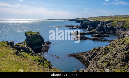The cliffs between Arnarstapi and Hellnar in Snaefellsnes Regional Park Iceland, Europe Stock Photo