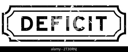 Grunge black deficit word rubber seal stamp on white background Stock Vector