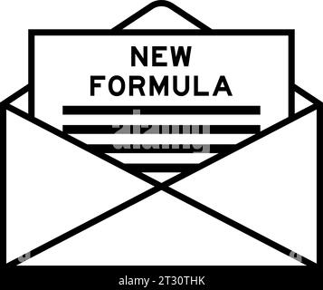 Envelope and letter sign with word new formula as the headline Stock Vector