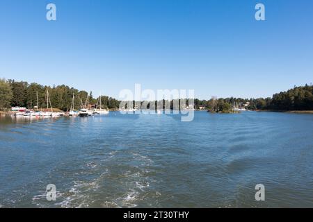 Beautiful archipelago around Helsinki, capital of Finland. HDR Stock