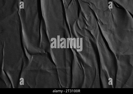 Glued black paper poster texture background Stock Photo