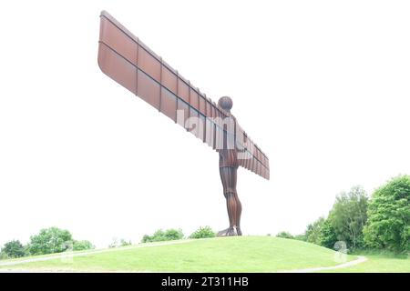 Angel of the north statue in Newcastle, UK, England Stock Photo