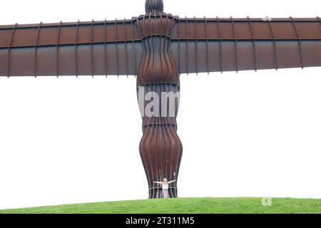 Angel of the north statue in Newcastle, UK, England Stock Photo