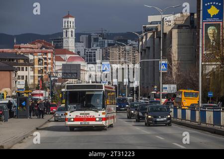 2.03.2023. Serbia/Kosovo, Pristina. Mercedes O407 on urban route. Stock Photo