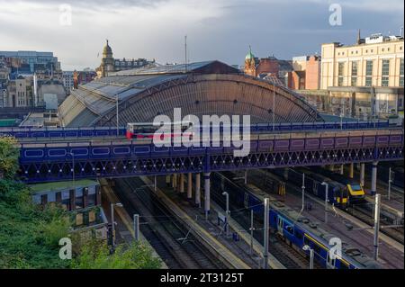 Queen Street Station viewed from Buchanan Galleries in Glasgow Stock Photo