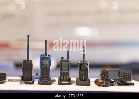 Display of communication devices. Stock Photo
