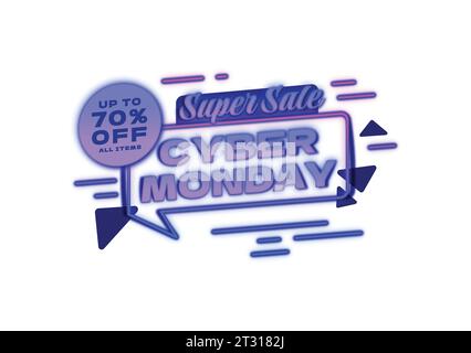 realistic cyber monday background design vector illustration Stock Vector