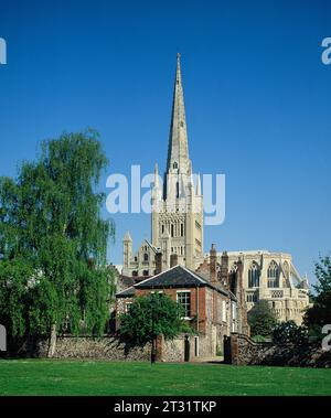 United Kingdom. England. Norfolk. Norwich Cathedral. Stock Photo