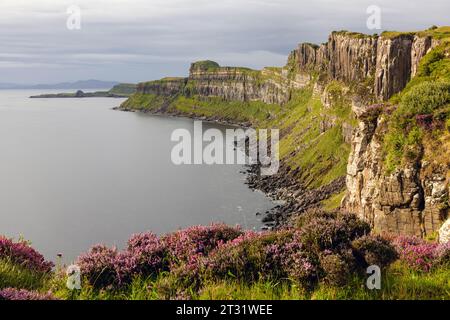 Kilt Rock is a towering cliff face on the Isle of Skye that resembles a ...