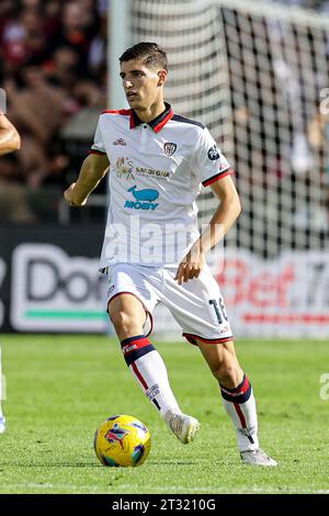 Cagliari's Matteo Prati during the Serie A Enilive soccer match between ...