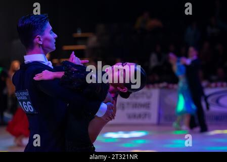 ANKARA, TURKEY - December 17, 2022: People compete in dancesport for METU Open 2022. A national tournament including Latin and Standart ballroom dance Stock Photo