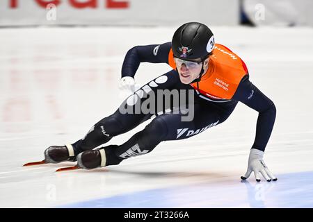 Montreal, Canada. 20th Oct, 2023. MONTREAL, CANADA - OCTOBER 20: Teun Boer during the ISU World Cup Short Track at Maurice Richard Arena on October 20, 2023 in Montreal, Canada (Photo by /Orange Pictures) Credit: Orange Pics BV/Alamy Live News Stock Photo