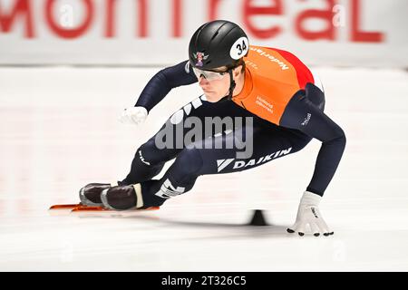 Montreal, Canada. 20th Oct, 2023. MONTREAL, CANADA - OCTOBER 20: Teun Boer during the ISU World Cup Short Track at Maurice Richard Arena on October 20, 2023 in Montreal, Canada (Photo by /Orange Pictures) Credit: Orange Pics BV/Alamy Live News Stock Photo