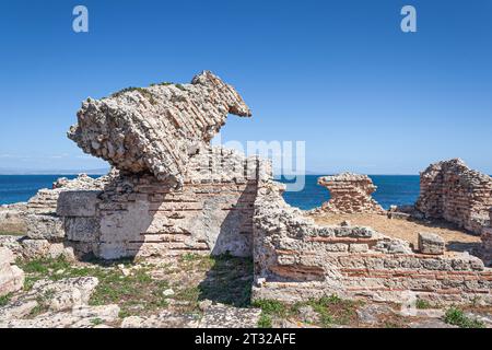 Preserved history of the ancient Tharros, located in Sardinia, Italy Stock Photo