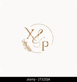 XP initial wedding monogram logo design ideas Stock Vector