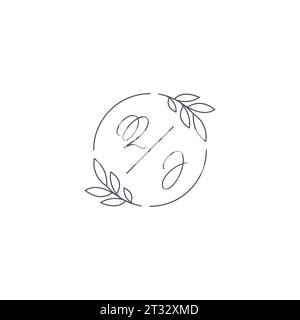 Initial QJ circle round line logo, abstract company logo design ideas ...