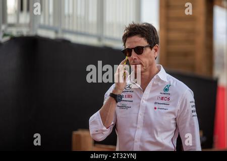 Toto Wolff (AUT) - Mercedes F1 Team Principal  during Sunday Race of FORMULA 1 LENOVO UNITED STATES GRAND PRIX 2023 - Oct19 to Oct22 2023 Circuit of A Stock Photo