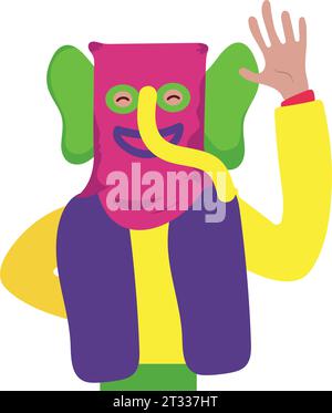 barranquilla carnival marimonda Stock Vector