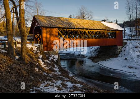Creamery Covered Bridge   Brattleboro, Vermont, USA Stock Photo