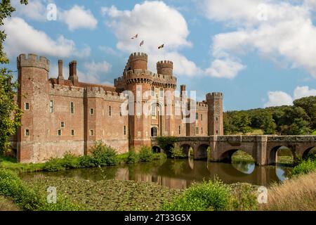 Herstmonceux Castle, Hailsham, East Sussex, England Stock Photo