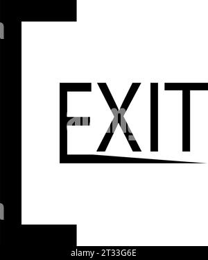 The exit icon. Logout and output, outlet, out symbol. Flat Vector ...