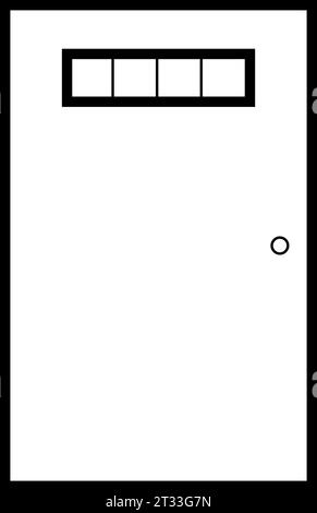 Door icon, isolated. Flat design. Stock Vector