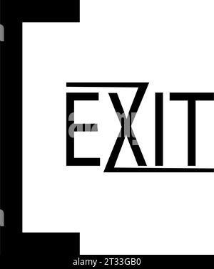 The exit icon. Logout and output, outlet, out symbol. Flat Vector illustration Stock Vector