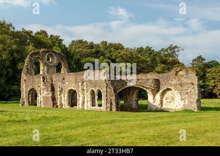 Ruins of Waverley Abbey, Farnham, Surrey, England Stock Photo