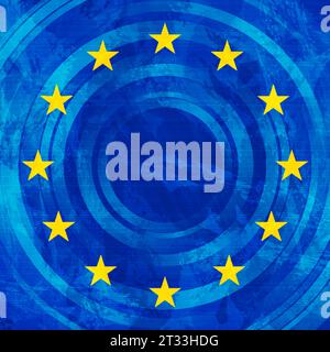 European union concept grunge flag abstract background. Vector design Stock Vector