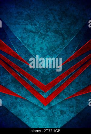 Red and black arrows tech abstract grunge background. Vector design Stock Vector