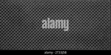 Black rubber texture background, square pattern Stock Photo