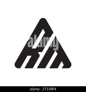 triangle R M logo design vector illustration. Stock Vector