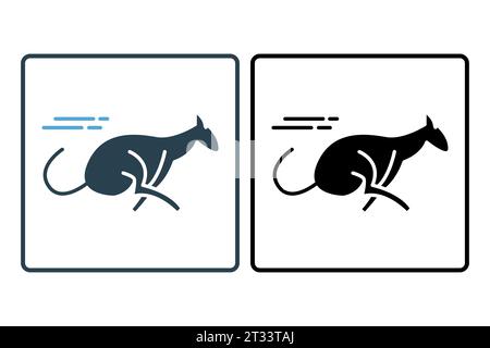 cheetah icon. icon related to speed, animal. suitable for web site, app, user interfaces, printable etc. Solid icon style. Simple vector design editab Stock Vector