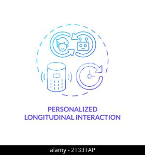 Gradient icon personalized longitudinal interaction concept Stock Vector