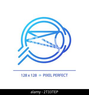 2D simple thin linear gradient astigmatism icon Stock Vector