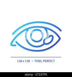 2D simple thin linear gradient teardrop icon Stock Vector