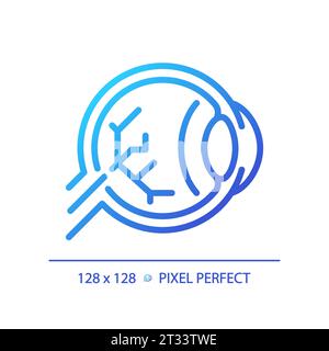 2D simple thin linear gradient eyestrain icon Stock Vector