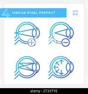 Gradient simple eye care icons collection Stock Vector