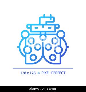 2D simple thin linear gradient phoropter icon Stock Vector