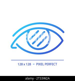 2D simple thin linear gradient color blindness icon Stock Vector