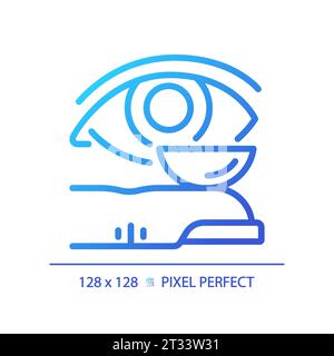 2D simple thin linear gradient contact lens icon Stock Vector