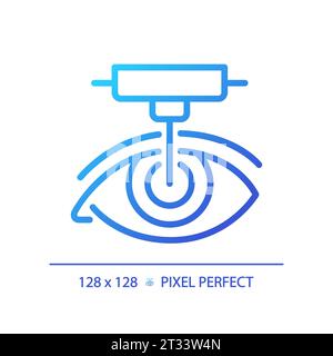 2D simple thin linear gradient laser surgery icon Stock Vector