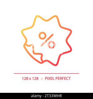 Simple thin linear gradient discount percentage icon Stock Vector