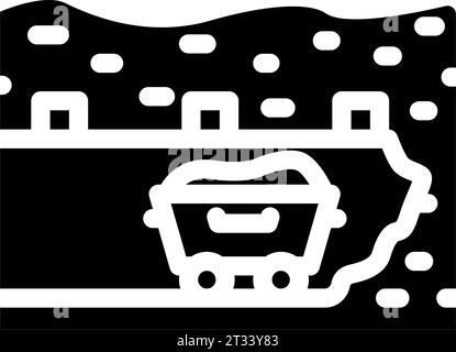 Underground mining black glyph icon Stock Vector Image & Art - Alamy