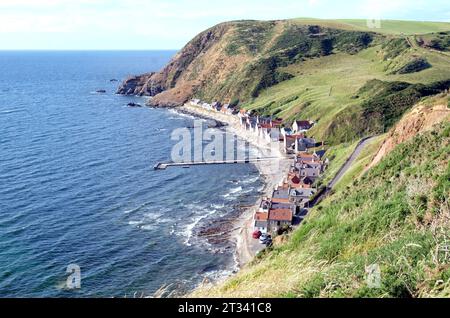 View of crovie from above, scotland Stock Photo