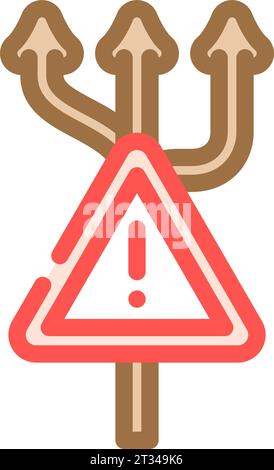 decision making risk icon color illustration Stock Vector Image & Art ...