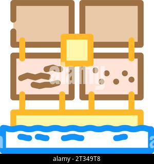 marine corrosion testing color icon vector illustration Stock Vector